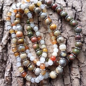 New Stretch bracelet stack of 4. Gemstones